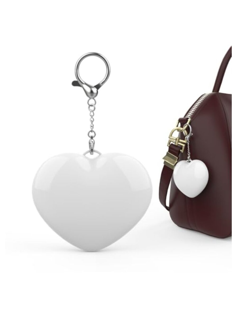 Heart Purse Light Automatic Sensor Compact Keychain Bag Accessory